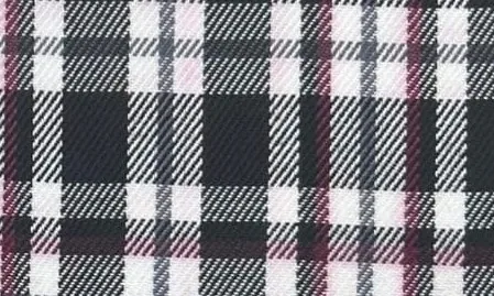 Black-white windowpane check ground staff fabric