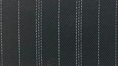 Black fine white pinstripe suiting fabric