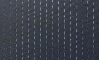 Navy fine white pinstripe uniform fabric