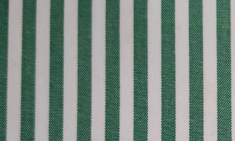 Close-up of pink and white striped hospital staff uniform fabric