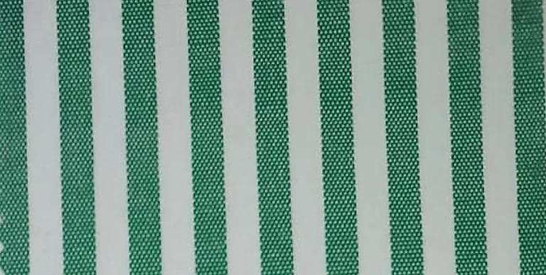 Close-up of green and white striped hospital staff uniform fabric