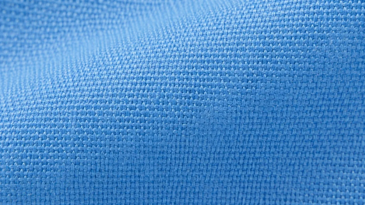 Close-up of nurse scrub fabric weave